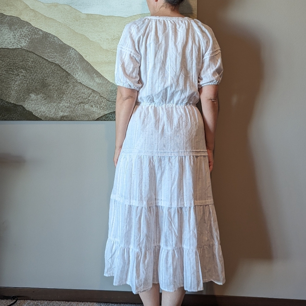 BETSEY JOHNSON confetti spectator tiered midi dress M - Picture 7 of 11
